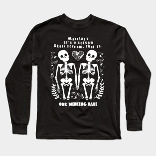 Skull love, Skull wedding, Skull Lover T-shirt Long Sleeve T-Shirt